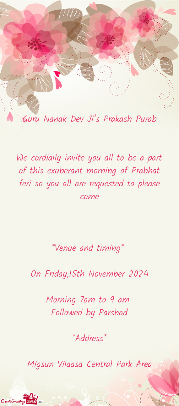 Guru Nanak Dev Ji’s Prakash Purab