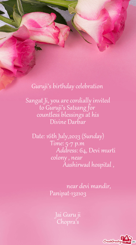 Guruji’s birthday celebration