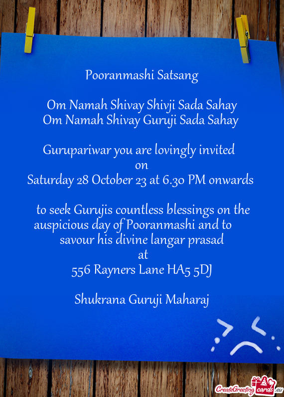Gurupariwar you are lovingly invited