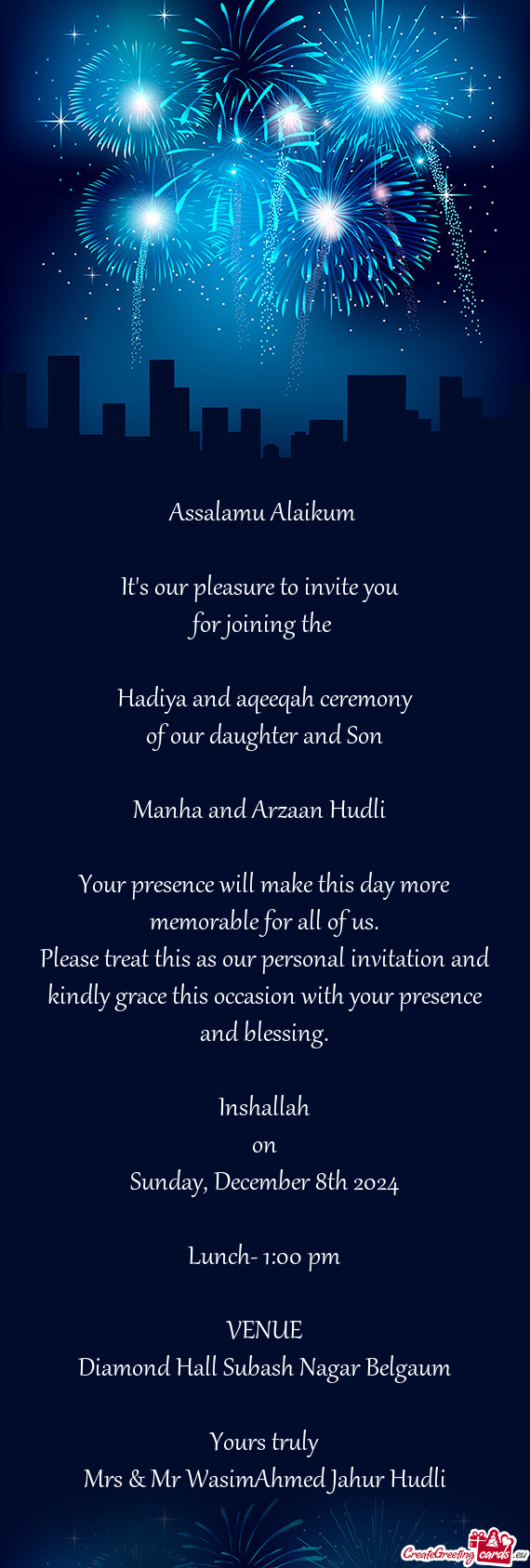 Hadiya and aqeeqah ceremony