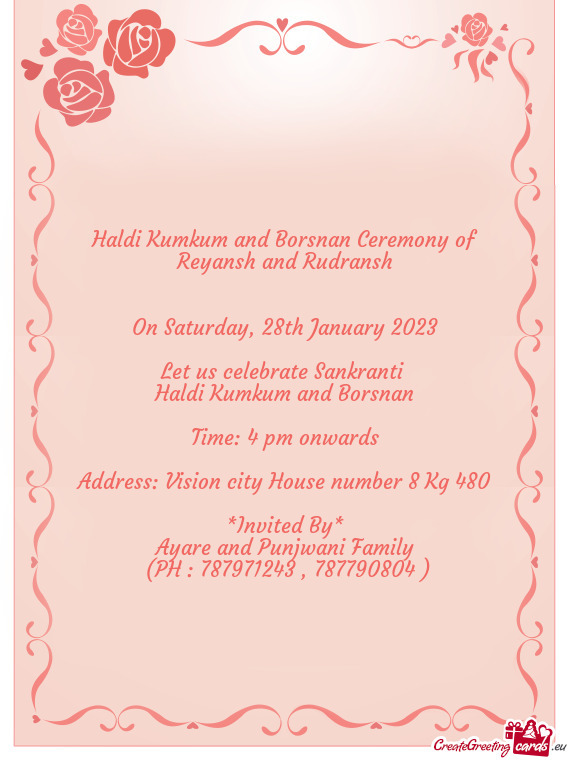 Haldi Kumkum and Borsnan Ceremony of
