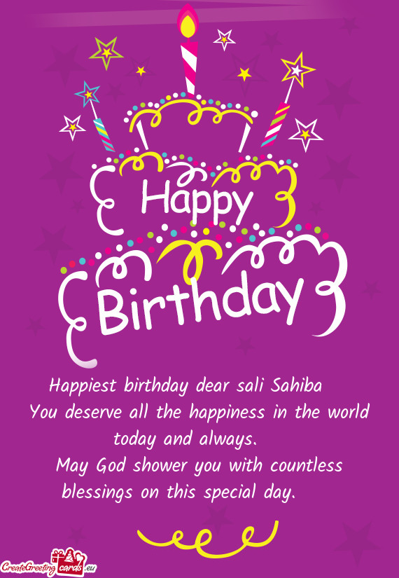 Happiest birthday dear sali Sahiba🌸🌸