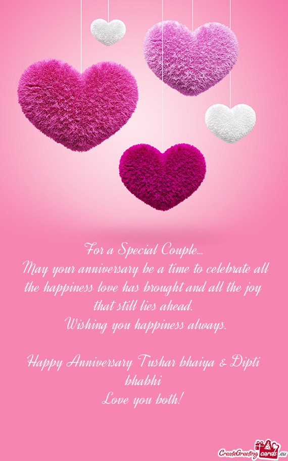 Happy Anniversary Tushar bhaiya & Dipti bhabhi