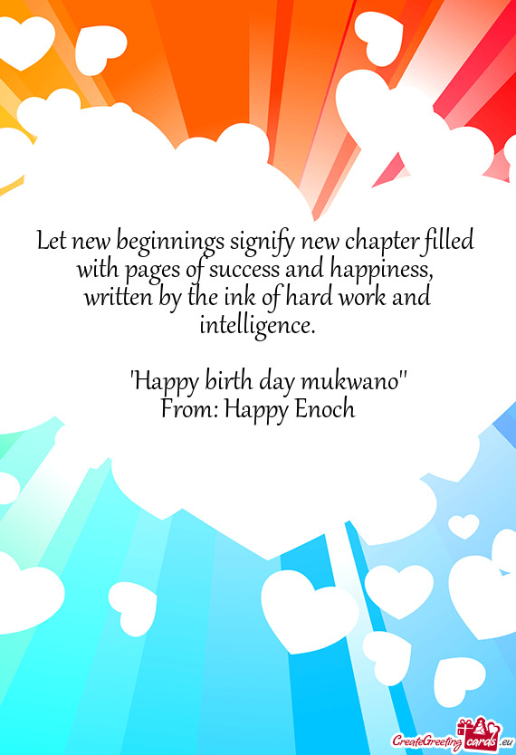 "Happy birth day mukwano