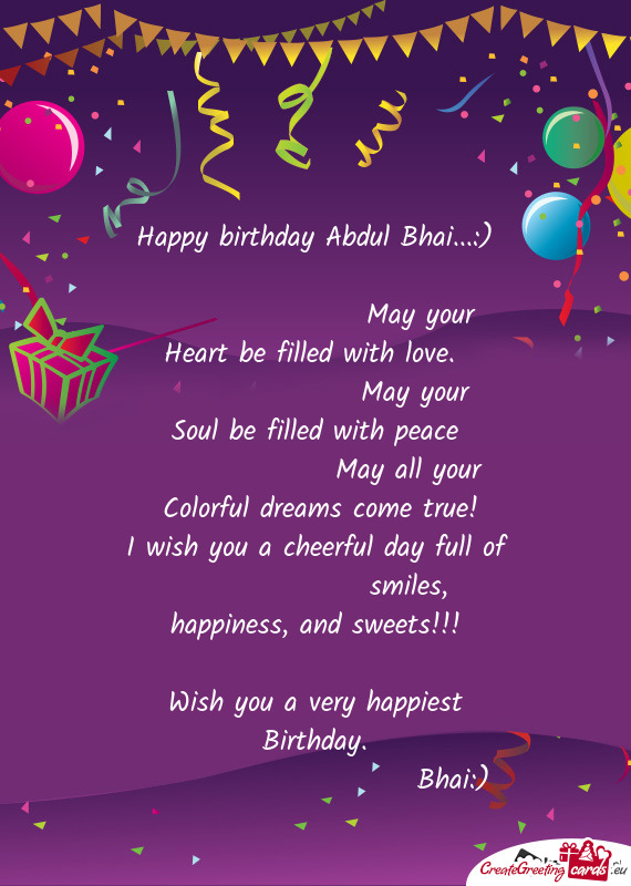 Happy birthday Abdul Bhai...:)