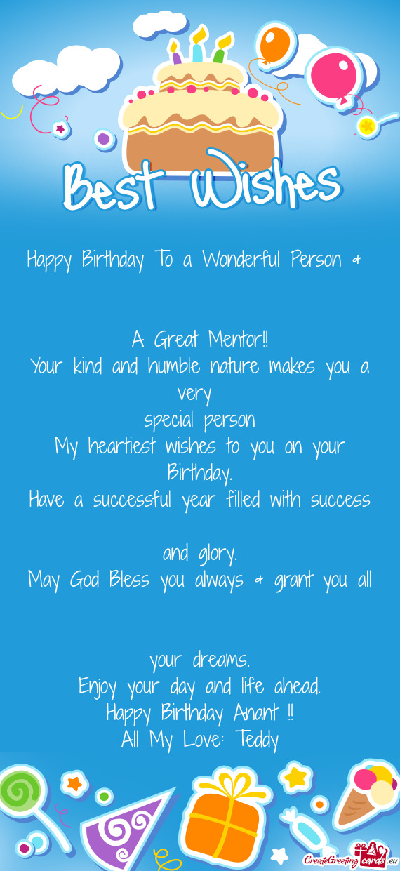 Happy Birthday Anant - Free cards