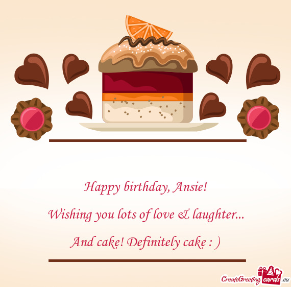 Happy birthday, Ansie