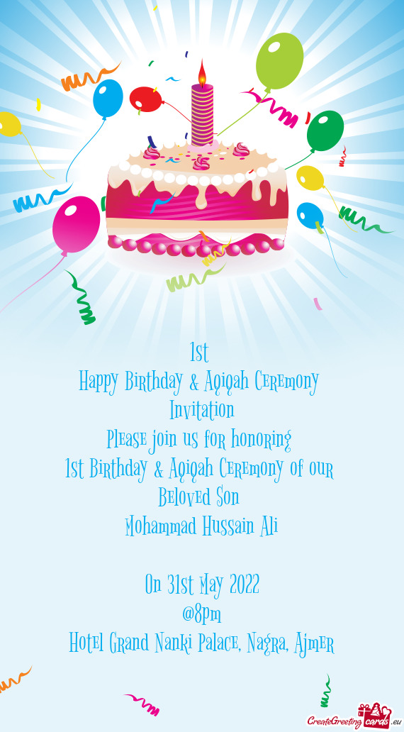 Happy Birthday & Aqiqah Ceremony
