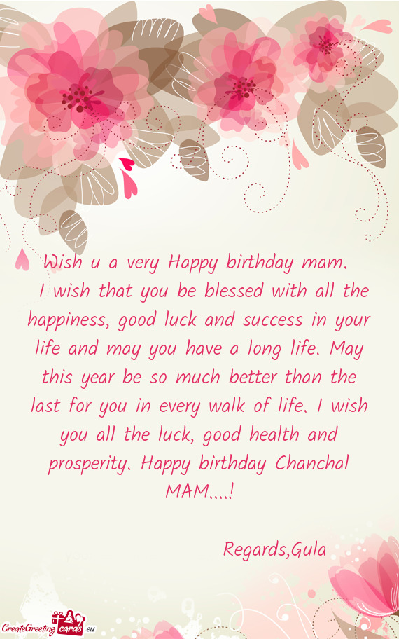 ?Happy birthday Chanchal MAM