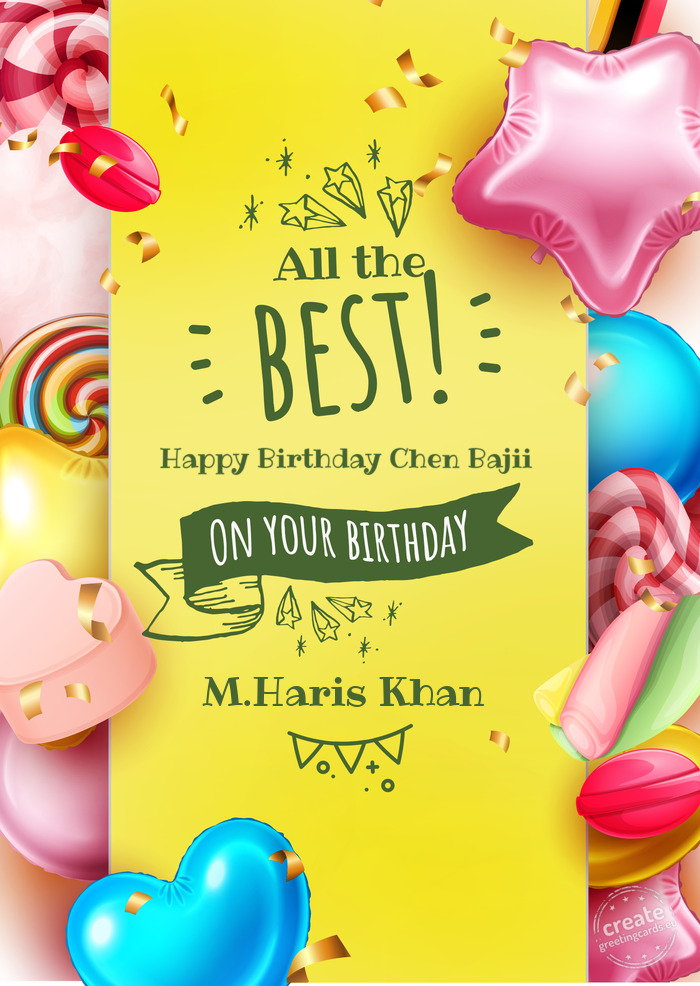 Happy Birthday Chen Bajii M.Haris Khan