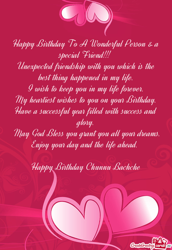 Happy Birthday Chunnu Bachche