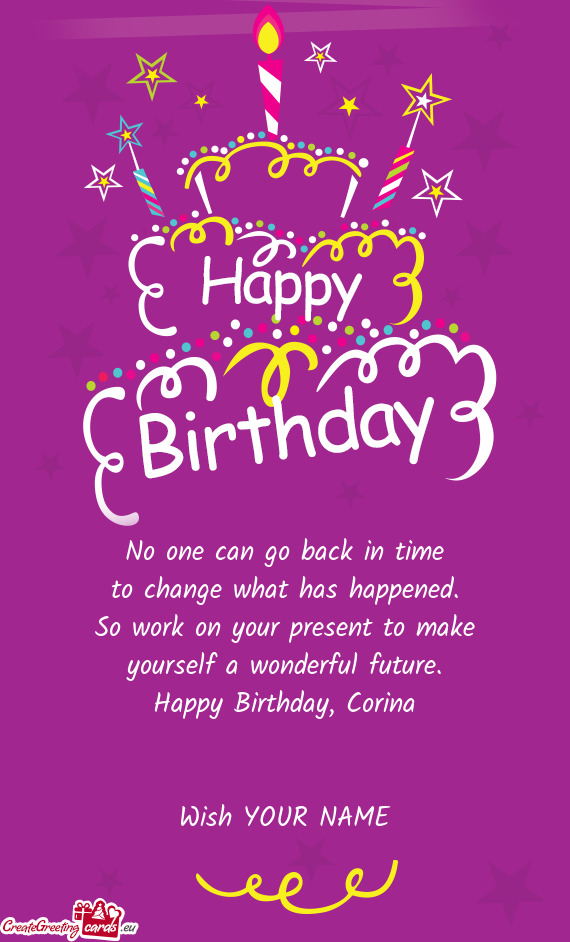 Happy Birthday, Corina
