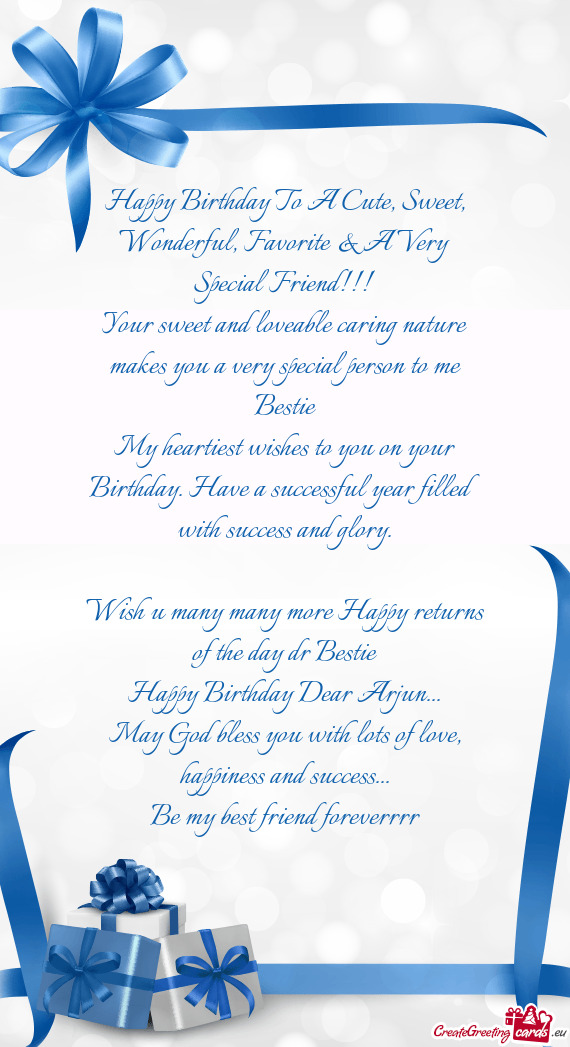 Happy Birthday Dear Arjun