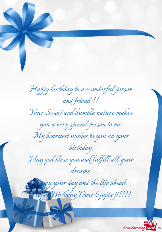 Happy Birthday Dear Gupta ji