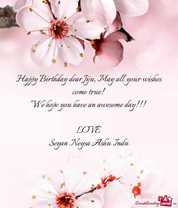 Happy Birthday dear Jiju, May all your wishes come true