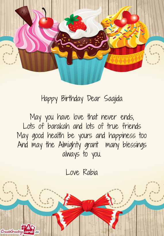 Happy Birthday Dear Saajida