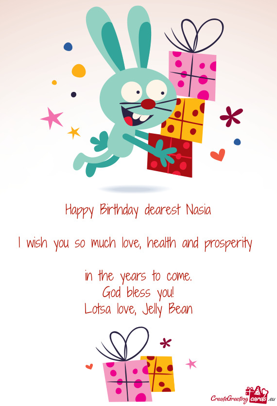 Happy Birthday dearest Nasia