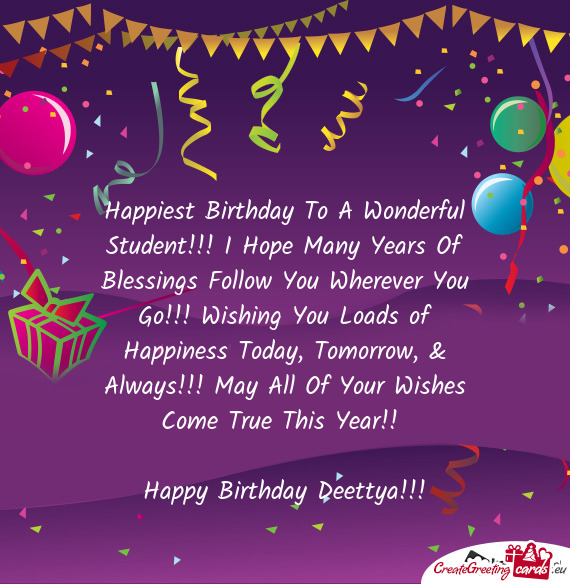 Happy Birthday Deettya