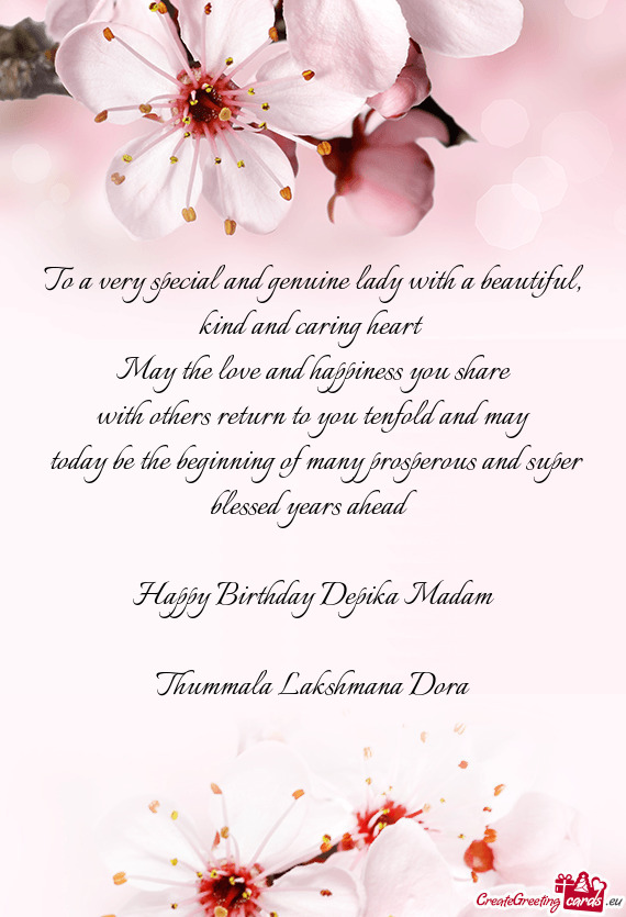 Happy Birthday Depika Madam