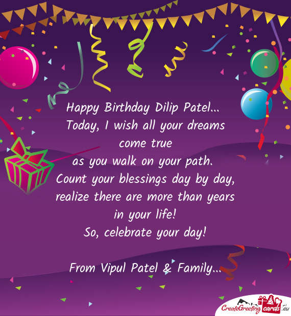 Happy Birthday Dilip Patel