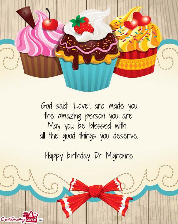 Happy birthday Dr Mignonne