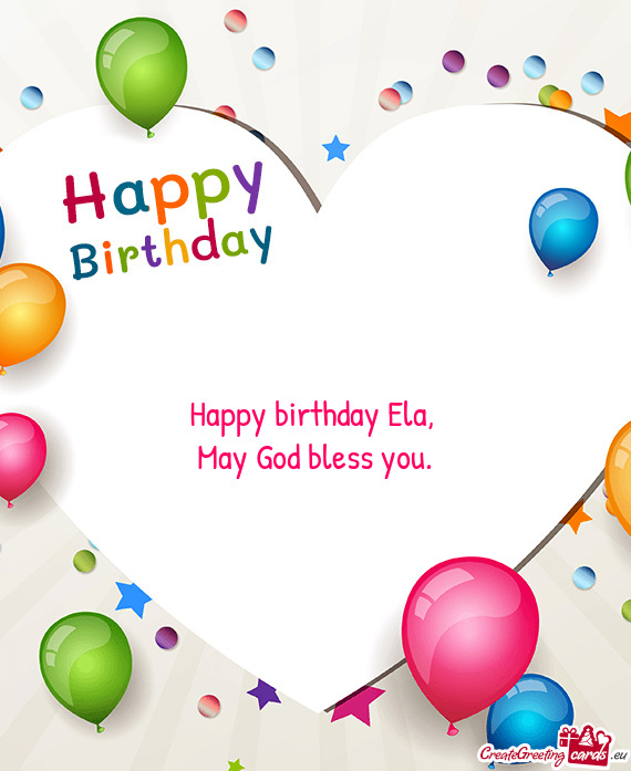Happy birthday Ela