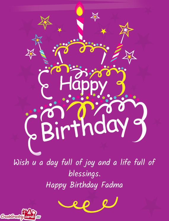 Happy Birthday Fadma