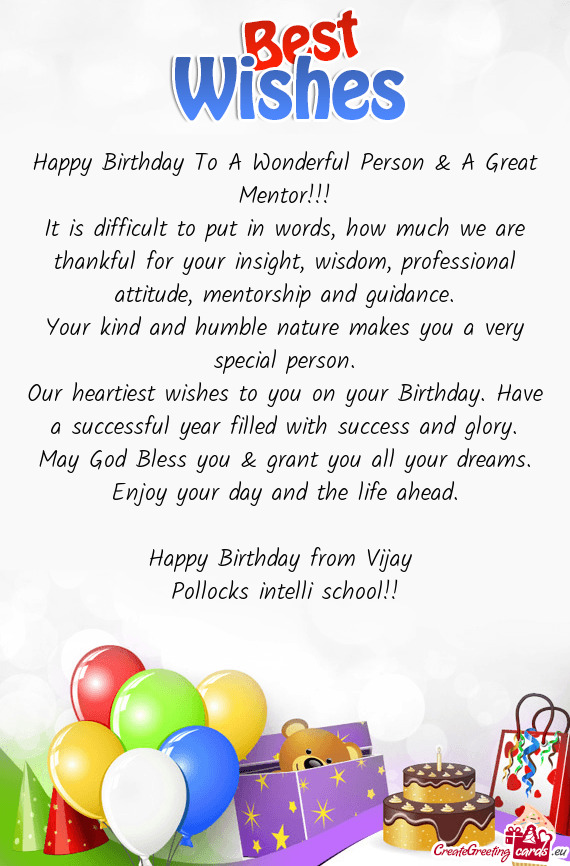 Happy Birthday from Vijay
