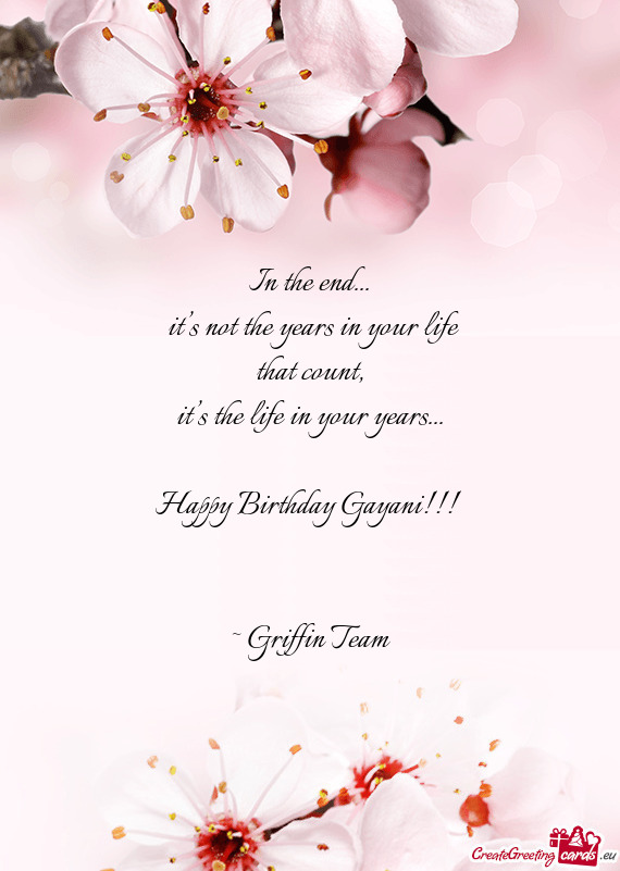 Happy Birthday Gayani