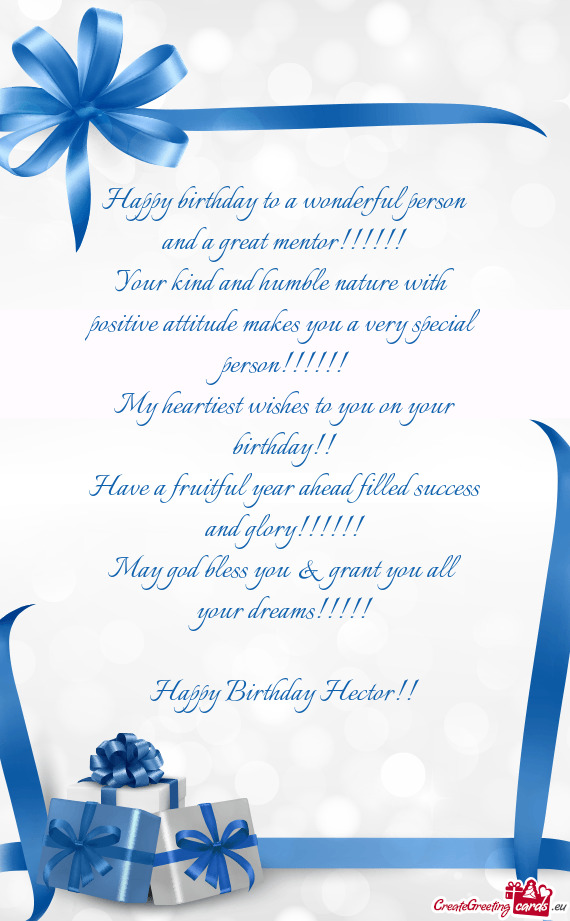 Happy Birthday Hector