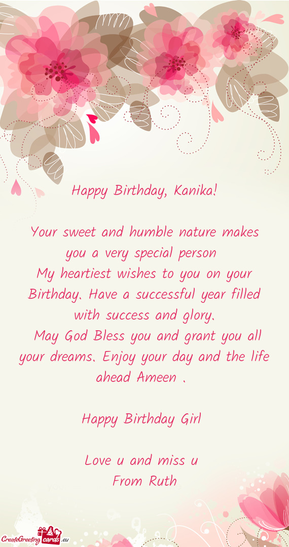Happy Birthday, Kanika