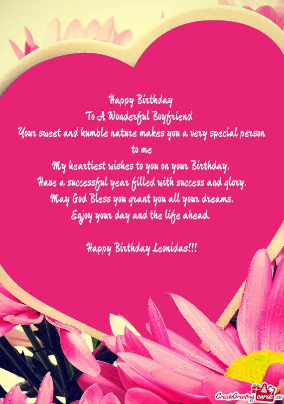 Happy Birthday Leonidas