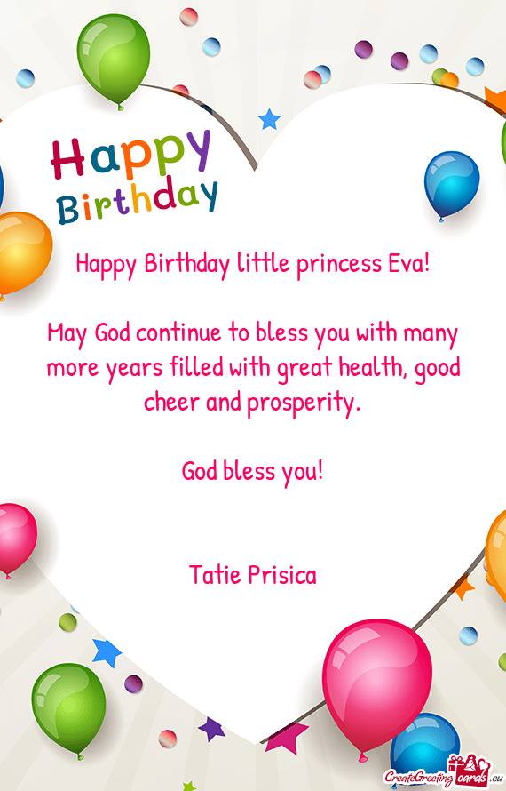 Happy Birthday little princess Eva