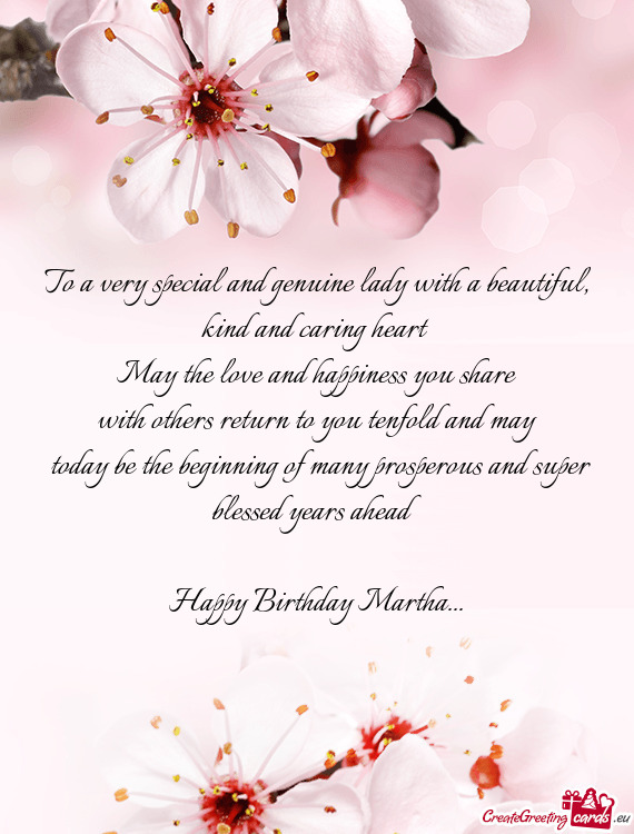 Happy Birthday Martha