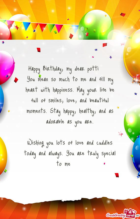 Happy Birthday, my dear potti 🎂💕
