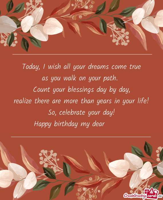 Happy birthday my dear ❤️❤️