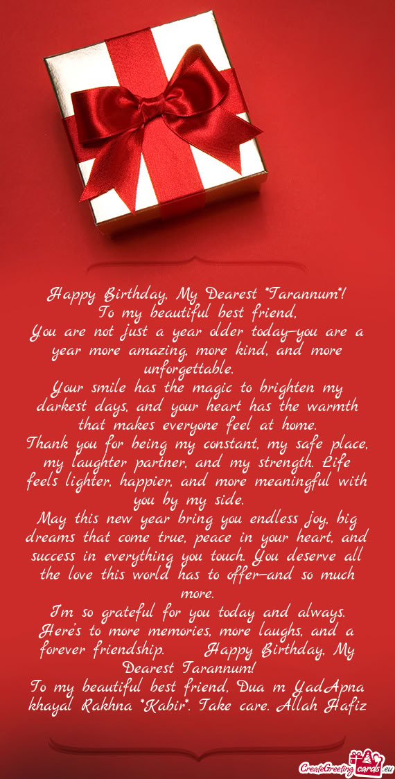 🎉 Happy Birthday, My Dearest *Tarannum*! 🎉