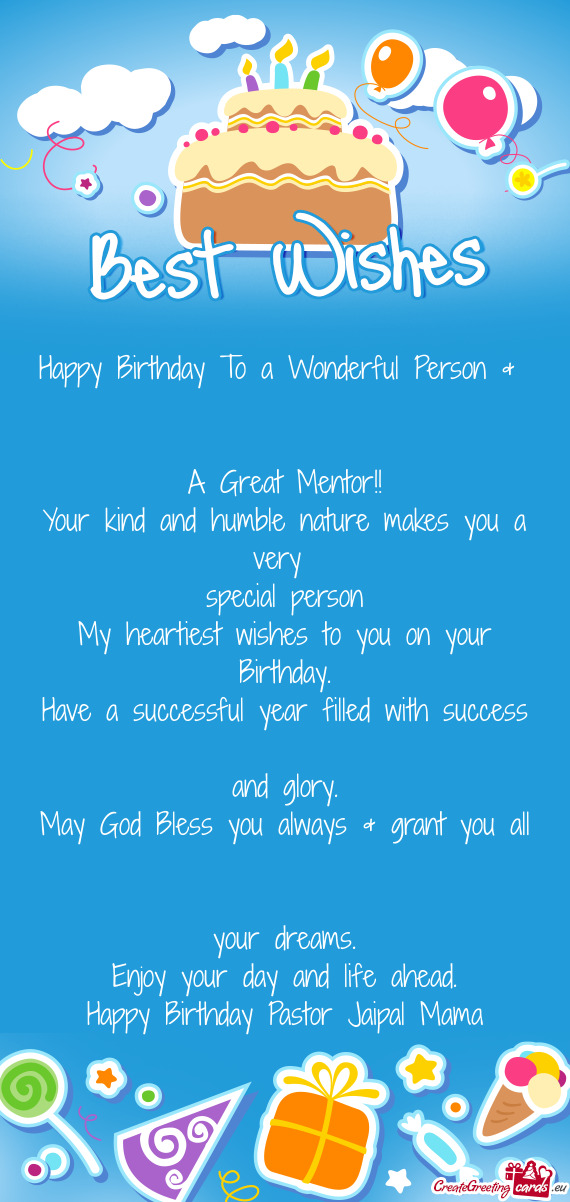 Happy Birthday Pastor Jaipal Mama