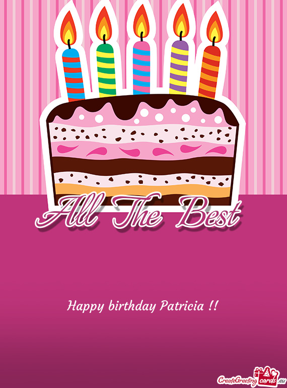 Happy birthday Patricia