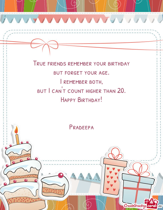 Happy Birthday!  Pradeepa