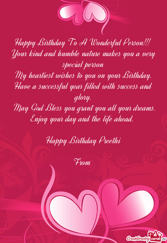 Happy Birthday Preethi