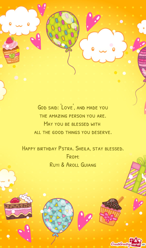 Happy birthday Pstra. Sheila, stay blessed