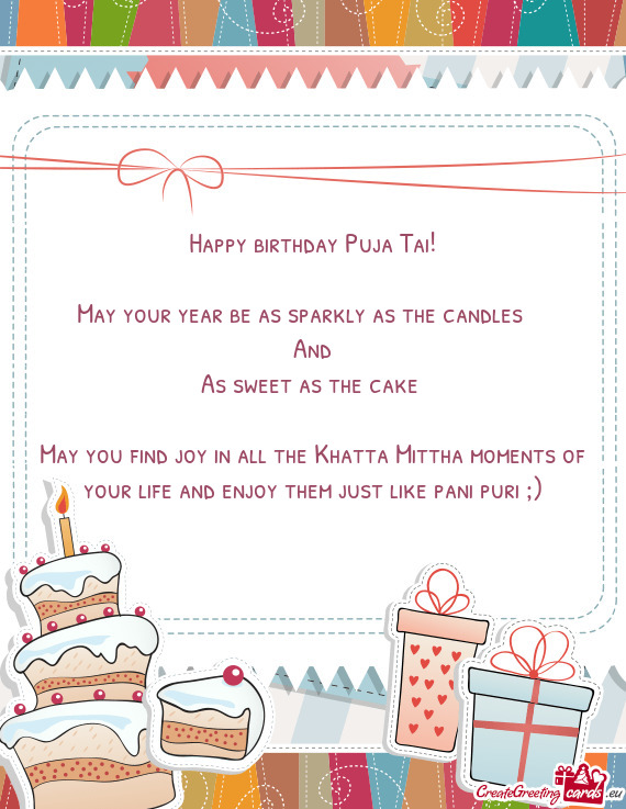 Happy birthday Puja Tai