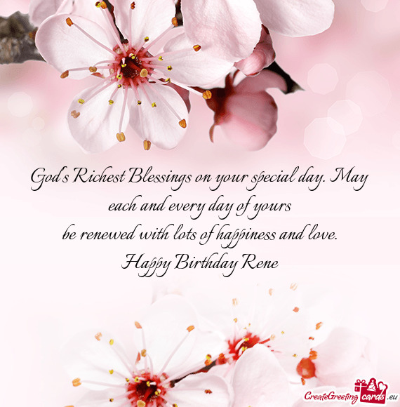 Happy Birthday Rene