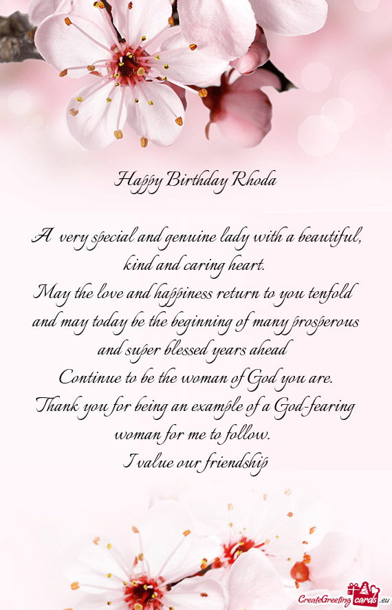 Happy Birthday Rhoda