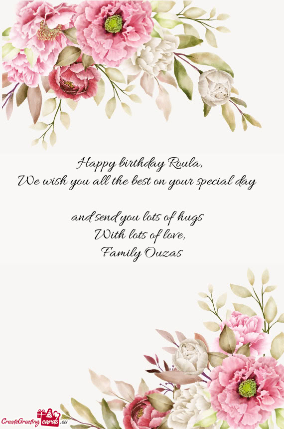 Happy birthday Roula