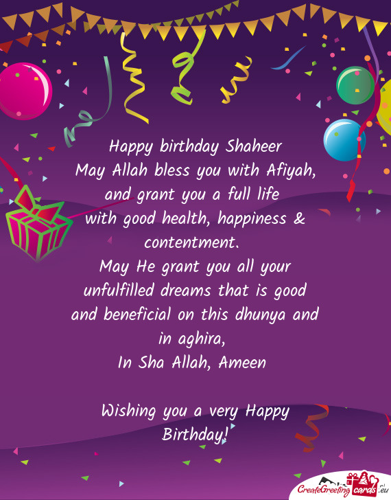 Happy birthday Shaheer