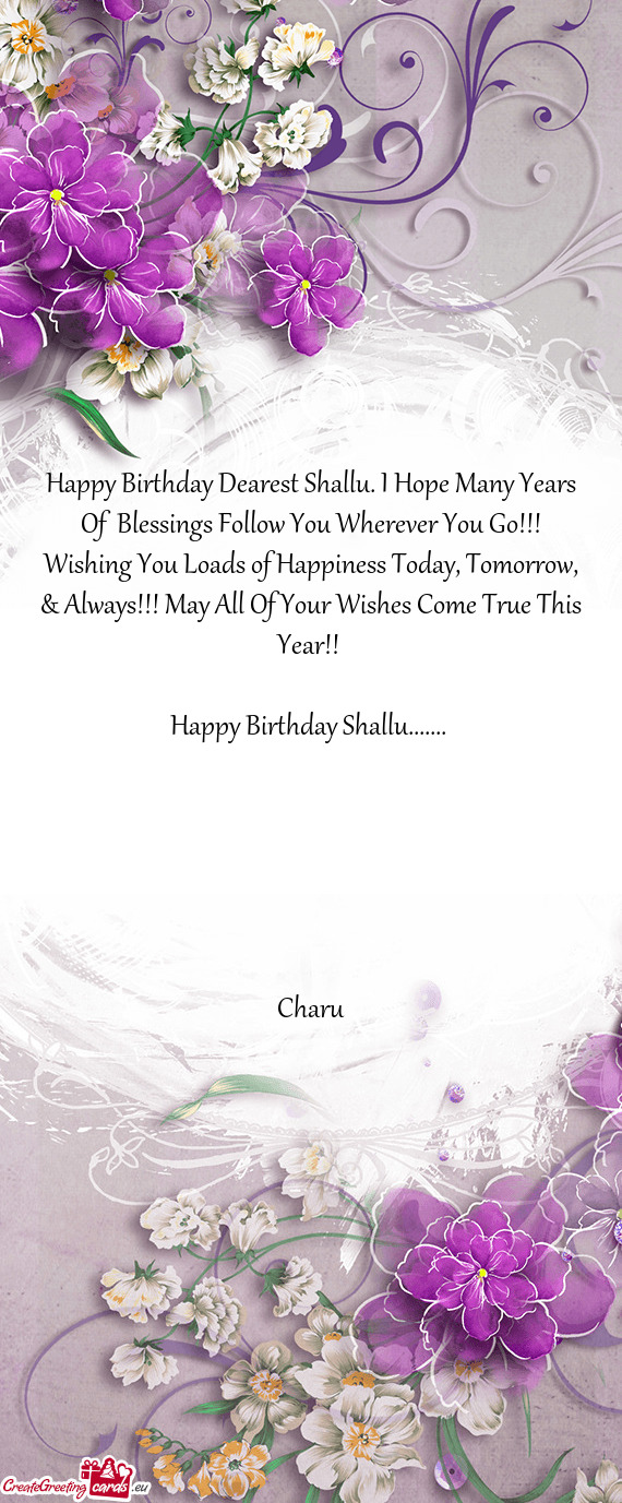 Happy Birthday Shallu