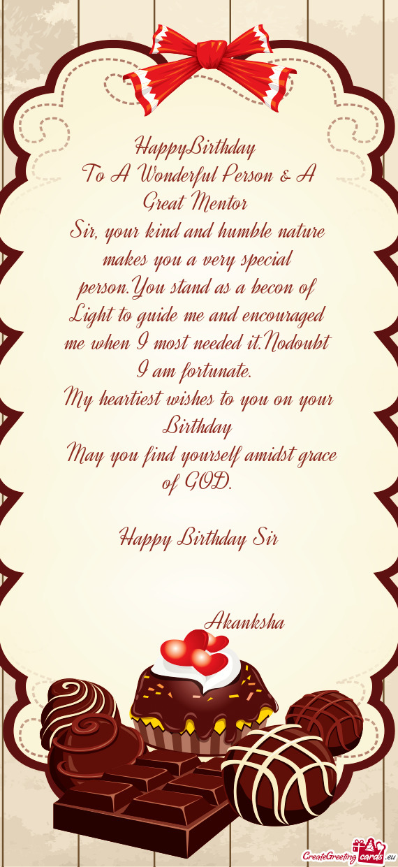 Happy Birthday Sir
 
 
    Akanksha