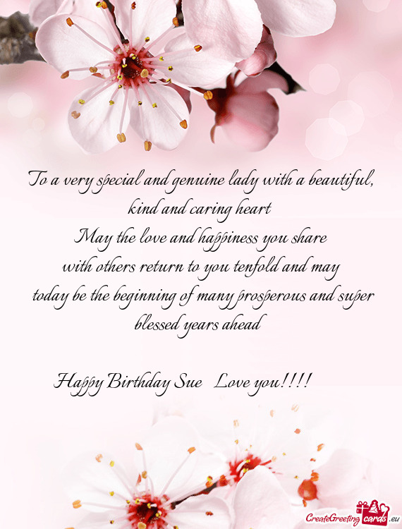 Happy Birthday Sue Love you!!!! ❤️❤️❤️❤️